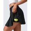 imageCRZ YOGA Cute Pleated Skirts for Women High Waisted Tennis Golf Skorts with Pockets Casual Athletic Workout SkaterBlack