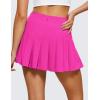 imageCRZ YOGA Cute Pleated Skirts for Women High Waisted Tennis Golf Skorts with Pockets Casual Athletic Workout SkaterHibiscus Purple