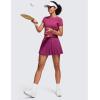 imageCRZ YOGA Cute Pleated Skirts for Women High Waisted Tennis Golf Skorts with Pockets Casual Athletic Workout SkaterMagenta Purple