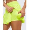 imageCRZ YOGA Cute Pleated Skirts for Women High Waisted Tennis Golf Skorts with Pockets Casual Athletic Workout SkaterNeon Yellow