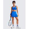 imageCRZ YOGA Cute Pleated Skirts for Women High Waisted Tennis Golf Skorts with Pockets Casual Athletic Workout SkaterSparkle Blue