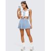 imageCRZ YOGA Cute Pleated Skirts for Women High Waisted Tennis Golf Skorts with Pockets Casual Athletic Workout SkaterThe Breeze Blue