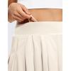 imageCRZ YOGA Cute Pleated Skirts for Women High Waisted Tennis Golf Skorts with Pockets Casual Athletic Workout SkaterWhite Apricot