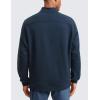 imageCRZ YOGA Fleece Lined Half Zip Sweatshirts for Men Mock Neck Pullover Sweat Shirts Casual Workout Daily SweatersInk Blue