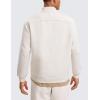 imageCRZ YOGA Fleece Lined Half Zip Sweatshirts for Men Mock Neck Pullover Sweat Shirts Casual Workout Daily SweatersMilky White Bone