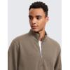imageCRZ YOGA Fleece Lined Half Zip Sweatshirts for Men Mock Neck Pullover Sweat Shirts Casual Workout Daily SweatersNomad Grey