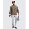 imageCRZ YOGA Fleece Lined Half Zip Sweatshirts for Men Mock Neck Pullover Sweat Shirts Casual Workout Daily SweatersNomad Grey