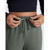 imageCRZ YOGA Fleece Sweatpants Women Cotton Joggers High Waisted Lounge Casual Travel Elastic Bottom Pants with PocketsGrey Sage