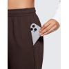 imageCRZ YOGA Fleece Sweatpants Women Cotton Joggers High Waisted Lounge Casual Travel Elastic Bottom Pants with PocketsHot Fudge Brown