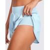 imageCRZ YOGA High Waisted Dolphin Athletic Running Shorts for Women 3quot High Split Comfy Mesh Liner for Gym Workout TrackBlue Linen