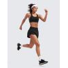 imageCRZ YOGA High Waisted Dolphin Running Shorts for Womens Mesh Liner for Gym Workout Athletic with Zipper PocketBlack