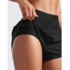 imageCRZ YOGA High Waisted Dolphin Running Shorts for Womens Mesh Liner for Gym Workout Athletic with Zipper PocketBlack