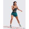imageCRZ YOGA High Waisted Dolphin Running Shorts for Womens Mesh Liner for Gym Workout Athletic with Zipper PocketBorealis Green