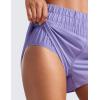 imageCRZ YOGA High Waisted Dolphin Running Shorts for Womens Mesh Liner for Gym Workout Athletic with Zipper PocketDark Lavender Purple