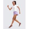imageCRZ YOGA High Waisted Dolphin Running Shorts for Womens Mesh Liner for Gym Workout Athletic with Zipper PocketLilac