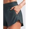 imageCRZ YOGA High Waisted Dolphin Running Shorts for Womens Mesh Liner for Gym Workout Athletic with Zipper PocketMelanite