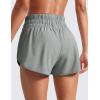 imageCRZ YOGA High Waisted Dolphin Running Shorts for Womens Mesh Liner for Gym Workout Athletic with Zipper PocketSterling