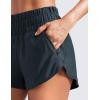 imageCRZ YOGA High Waisted Dolphin Running Shorts for Womens Mesh Liner for Gym Workout Athletic with Zipper PocketTrue Navy