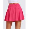 imageCRZ YOGA High Waisted Flowy Tennis Skirts for Women Pleated Casual Golf Athletic Pickleball Skorts with Shorts PocketsLip Gloss Pink