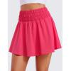imageCRZ YOGA High Waisted Flowy Tennis Skirts for Women Pleated Casual Golf Athletic Pickleball Skorts with Shorts PocketsLip Gloss Pink