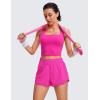 imageCRZ YOGA High Waisted Running Shorts for Women 25quot  Mesh Liner Quick Dry for Sport Athletic Workout with Zipper PocketHibiscus Purple