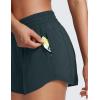 imageCRZ YOGA High Waisted Running Shorts for Women 25quot  Mesh Liner Quick Dry for Sport Athletic Workout with Zipper PocketMelanite