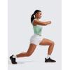 imageCRZ YOGA High Waisted Running Shorts for Women 25quot  Mesh Liner Quick Dry for Sport Athletic Workout with Zipper PocketWhite