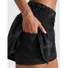 imageCRZ YOGA High Waisted Running Shorts for Women 3quot  Split Breathable for Athletic Tennis Gym Workout with PocketsBlack Tie Dye Flowers