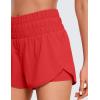 imageCRZ YOGA High Waisted Running Shorts for Women 3quot  Split Breathable for Athletic Tennis Gym Workout with PocketsDark Red