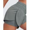imageCRZ YOGA High Waisted Running Shorts for Women 3quot  Split Breathable for Athletic Tennis Gym Workout with PocketsGrey Sage