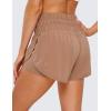 imageCRZ YOGA High Waisted Running Shorts for Women 3quot  Split Breathable for Athletic Tennis Gym Workout with PocketsMocha Mousse