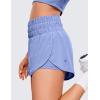 imageCRZ YOGA High Waisted Running Shorts for Women 3quot  Split Breathable for Athletic Tennis Gym Workout with PocketsPeriwinkle Purple