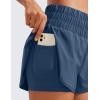imageCRZ YOGA High Waisted Running Shorts for Women 3quot  Split Breathable for Athletic Tennis Gym Workout with PocketsStelindigo
