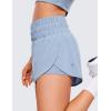 imageCRZ YOGA High Waisted Running Shorts for Women 3quot  Split Breathable for Athletic Tennis Gym Workout with PocketsThe Breeze Blue