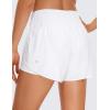 imageCRZ YOGA High Waisted Running Shorts for Women 3quot  Split Breathable for Athletic Tennis Gym Workout with PocketsWhite