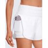 imageCRZ YOGA High Waisted Running Shorts for Women 3quot  Split Breathable for Athletic Tennis Gym Workout with PocketsWhite
