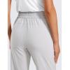 imageCRZ YOGA Lightweight Ankle Pants for Women 78 Casual Lounge Travel Work Trousers with PocketsPlatinum Grey