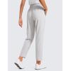imageCRZ YOGA Lightweight Ankle Pants for Women 78 Casual Lounge Travel Work Trousers with PocketsPlatinum Grey