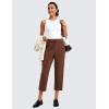 imageCRZ YOGA Lightweight Capri for Women 23quot Cropped Casual Lounge Work Athletic Travel Pants with Pockets Quick Dry SummerCoffee Brown
