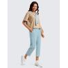 imageCRZ YOGA Lightweight Capri for Women 23quot Cropped Casual Lounge Work Athletic Travel Pants with Pockets Quick Dry SummerLight Grayish Blue