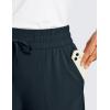 imageCRZ YOGA Lightweight Capri for Women 23quot Cropped Casual Lounge Work Athletic Travel Pants with Pockets Quick Dry SummerTrue Navy