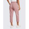 imageCRZ YOGA Lightweight Capri for Women 23quot Cropped Casual Lounge Work Athletic Travel Pants with Pockets Quick Dry SummerTwilight Rose Pink