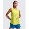 imageCRZ YOGA Lightweight Racerback Tank Tops for Women High Neck Workout Athletic Running Sleeveless ShirtsLuminous Yellow