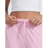 imageCRZ YOGA Lightweight Wide Leg Cropped Pants for Women 25quot High Waisted Loose Casual Lounge Travel Work Sweatpants SummerPink Peony