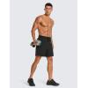 imageCRZ YOGA Mens 2 in 1 Running Shorts with Liner  7 Quick Dry for Workout Sports Athletic with PocketsBlack