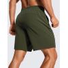 imageCRZ YOGA Mens 2 in 1 Running Shorts with Liner  7 Quick Dry for Workout Sports Athletic with PocketsDark Olive
