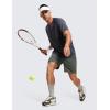 imageCRZ YOGA Mens 2 in 1 Running Shorts with Liner  7 Quick Dry for Workout Sports Athletic with PocketsGrey Sage