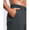 imageCRZ YOGA Mens 2 in 1 Running Shorts with Liner  7 Quick Dry for Workout Sports Athletic with PocketsInk Gray