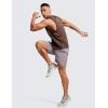 imageCRZ YOGA Mens 2 in 1 Running Shorts with Liner  7 Quick Dry for Workout Sports Athletic with PocketsLunar Rock