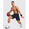 imageCRZ YOGA Mens 2 in 1 Running Shorts with Liner  7 Quick Dry for Workout Sports Athletic with PocketsNavy